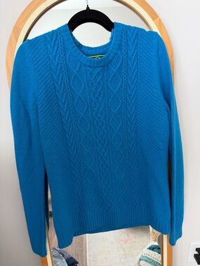 C. Wonder Blue Cable Knit Crewneck Sweater